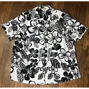 Alia Women's 18 Hawaiian Floral‎ Shirt Button-up Tropical Short Sleeve